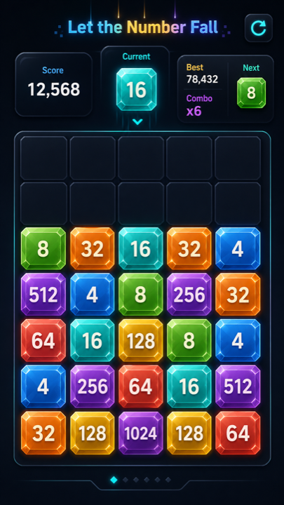 Let the Number Fall oyun ekranı