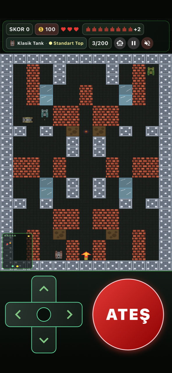 Tank 1990 Arcade oyun ekranı